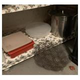 STOCK POT, WIRE BOWL, FOOD CONTAINERS