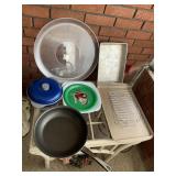 MICROWAVE CASSEROLE PAN, COOKIE SHEET, COOLING