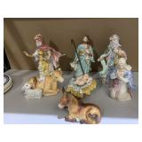 7 PC. FITZ AND FLOYD NATIVITY SET