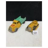 DIE CAST TOYS DUMP TRUCK IS A TOOTSIE TOYS MADE