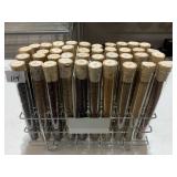 GLASS SPICE TUBES W/ CORK STOPPERS