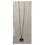 SILVER TONE DOUBLE CHAIN WITH UNUSUAL DESIGN