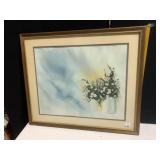 WATERCOLOR DAISIES IN VASE 22" X 25.5