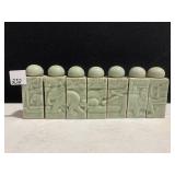 VINTAGE APOTHECARY ELEPHANT SET, CRAZING ON GLAZE