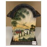 BATTERY OP HAND PAINTED CLOCK