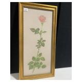 PASTEL BY DOROTHY TRACY ROSE IN GOLD FRAME 26.5"