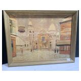 LITHO ON HARD BOARD PLACE DE TEATRE BY UTRILLO