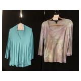 GRACE SIZE LARGE L/S TEE SHIRT GRACE BLUE COTTON