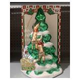 METALLIC CERAMIC TREE ORNAMENT IN OB