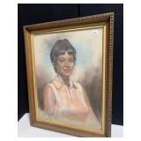 ANTI-GLARE GLASS WOOD FRAME 27.5" X 21.5" GREAT