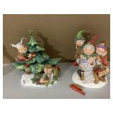 DEPARTMENT 56 2 FIGURES ONE HAS DAMAGE