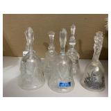 24% LEAD CRYSTAL BELLS 3 W/ CLAPPERS