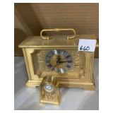 LINDER BATTERY OP CLOCK AND MINIATURE BULOVA