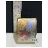 WINGED ANGEL W/ LION AND LAMB GLASS DOME TOP