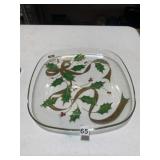 GLASS SQUARE PLATTER $58.00 IN OB