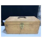 WOODEN STORAGE BOX 8 X 18 X 9