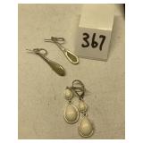 STERLING DROP EARRINGS 1 PAIR NAPPIER