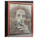 BOB MARLEY FRAMED POSTER PHOTOMOSAIC 37" X 27"