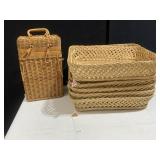 6 BASKETS AND WINE HOLDER