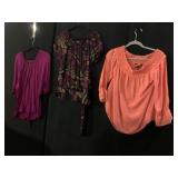 LADIES BLOUSES PEACH WHITE HOUSE BLACK MARKET SZ