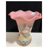 FENTON 9" HAND PAINTED VASE