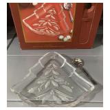 TREE CANDY DISH W/ BONBON SPOON IN OB