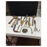 HATCHET, PRUNERS, TAPE MEASURE, ETC.