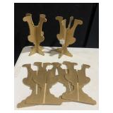 GOLD FLORAL STANDS 10" H