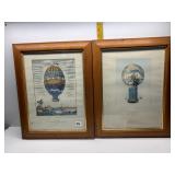 BALLOON PRINTS ASCENSION STRASBOURG 1784 PRINT