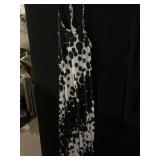 EMMA MICHELE KNITTED BLACK AND WHITE MAXI DRESS