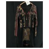 LADIES KNITTED DRESS LONG SLEEVE RED ZIPPER