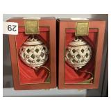 LENOX FLORENTINE BALL ORNAMENTS $43.00 EACH