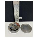 MADE IN PORTUGAL "F" WITH CROWN MARK 3,5" D BOX