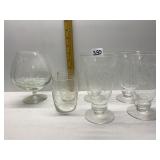 GROUP OF CLEAR GLASSES