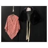 UNBRANDED FAUX FUR STOLE WITH DETACHABLE COLLAR