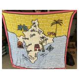 NWT ANN TAYLOR LOFT OVERSIZE SCARF WITH DRAWING