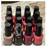 16 BOTTLES OF OPI NAIL POLISH, MOSTLY NEW AND