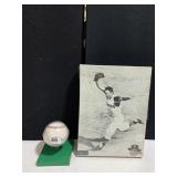 BILL MAZEROSKI AUTOGRAPHED BASEBALL & STADIUM
