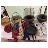SZ 9.5 SHOES, BASKETS, TIES ETC.