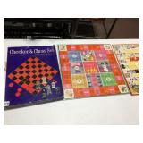 CHECKERS & CHESS SET AND MAD GAME BOARD AND