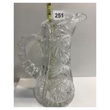 ANTIQUE WATER PITCHER 10" H