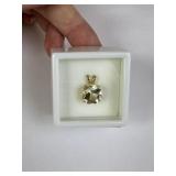 YELLOW LABORITE 3.38CT STONE IN 14K GOLD SETTING