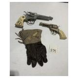 ONE ROY ROGERS GLOVE AND 250 SHOT PLAY GUN, USA