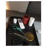 SCISSORS, BATTERY OP CANDLES,