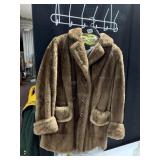 BEAVER COAT, DAMAGE ON ELBO