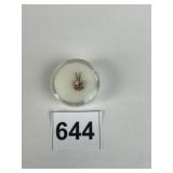 PEACH TOPAZ STONE IN STERLING SILVER SETTING