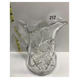 20" H ETCHED WATER PITCHER