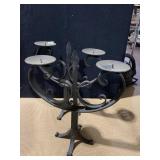 14" H CAST IRON CANDLE STANDS
