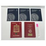 1996/1998 GUIDEBOOKS TO US COINS AND 3 EMPTY