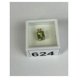 KIWI TOPAZ 3.72CT STONE IN 14K GOLD SETTING